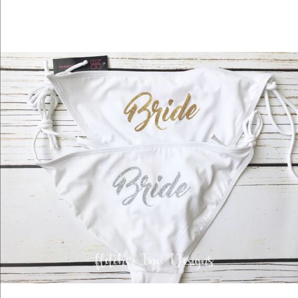 Glitter bridal bikini